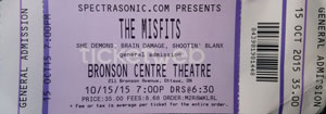 Misfits Ticket Stub