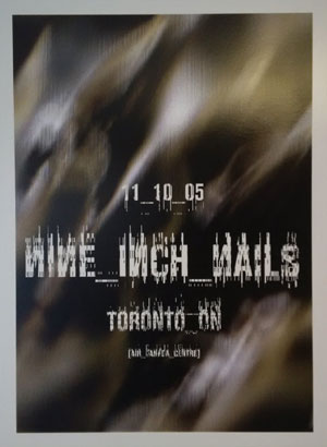 Nine Inch Nails Live: With Teeth Fall 2005 Toronto Tour Poster