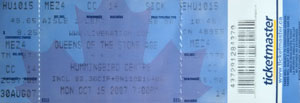 Queens of the Stone Age Ticket Stub