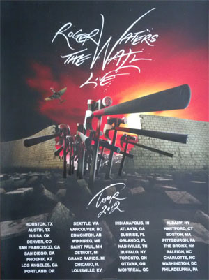 Roger Waters The Wall Live 2012 Tour Poster