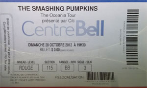 The Smashing Pumpkins Ticket Stub