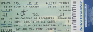 Tool Ticket Stub